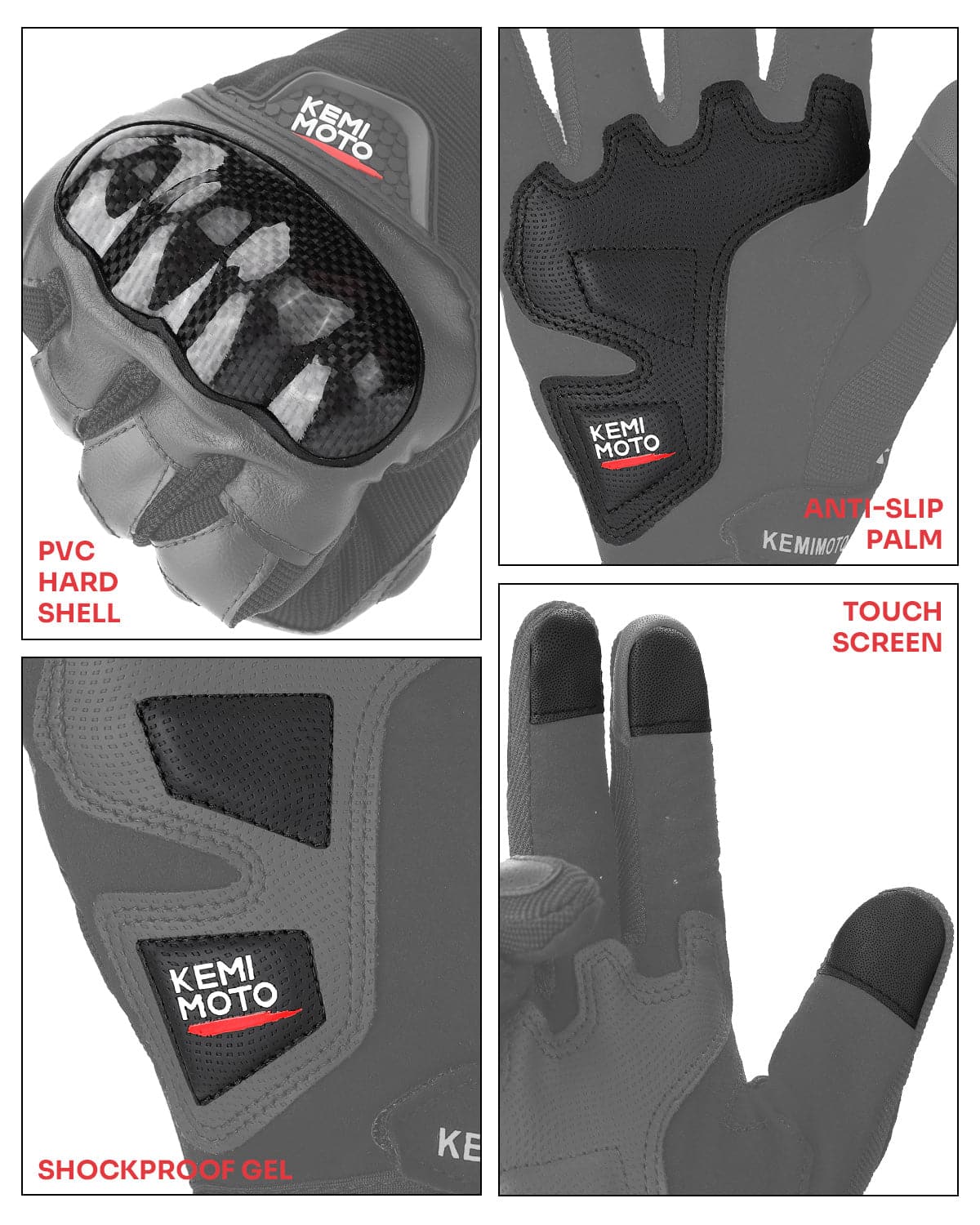 Motorcycle Riding Gloves (for Motorcross Dirt Bike ATV UTV) - Image 8