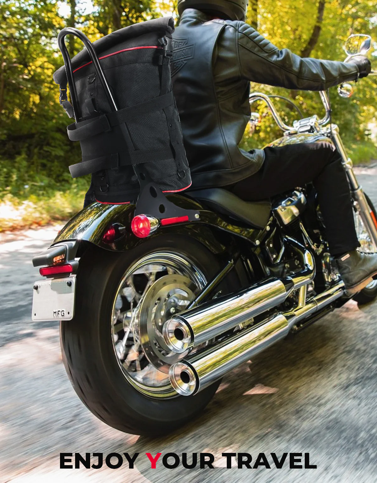 Motorcycle 30L Travel Backpack for Sportster Softail Dyna Touring - Image 6