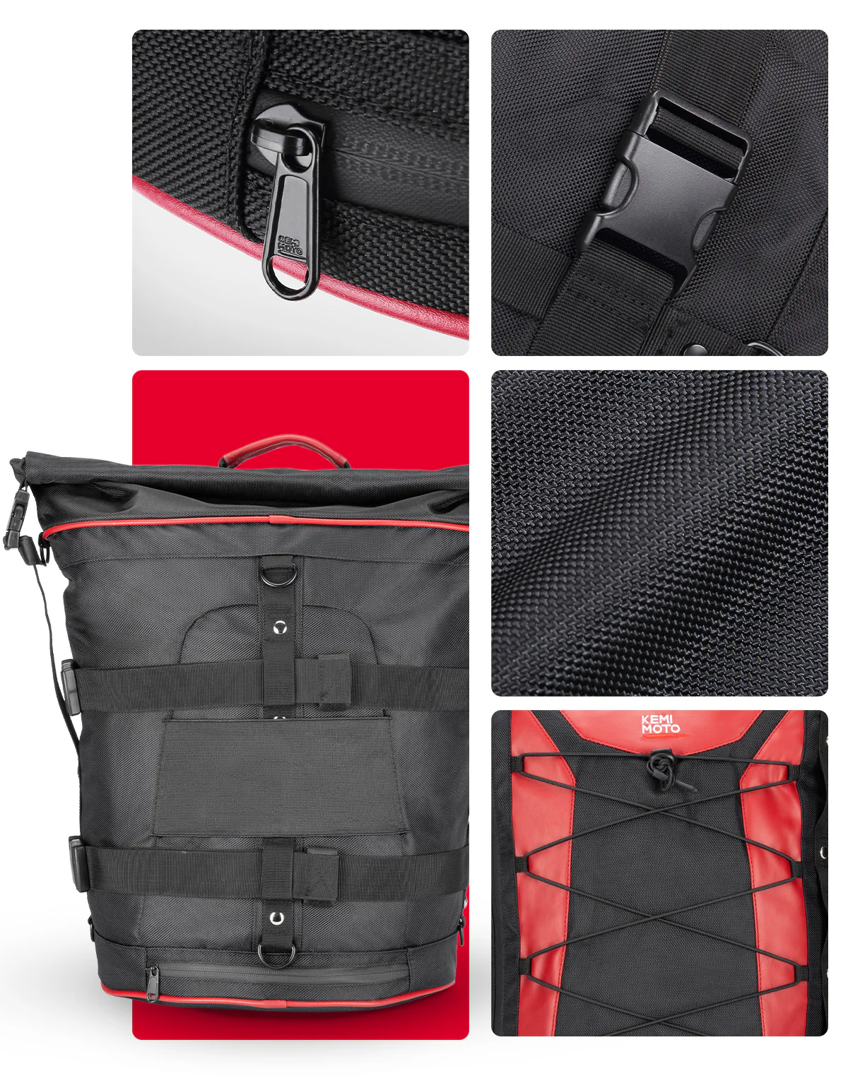 Motorcycle 30L Travel Backpack for Sportster Softail Dyna Touring - Image 7