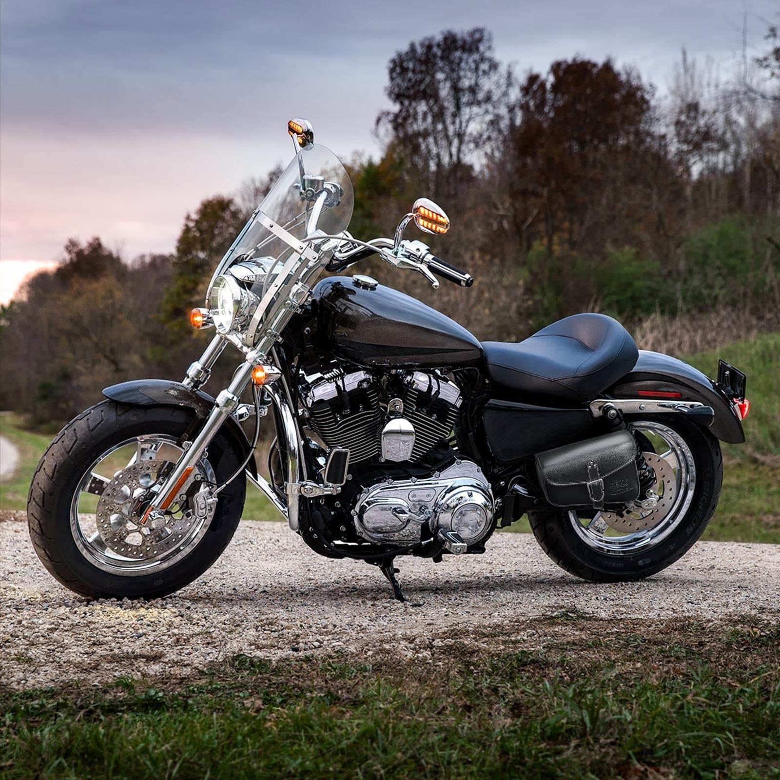 Swing Arm Saddle Bag for Sportster Rebel 300 500 - Image 7