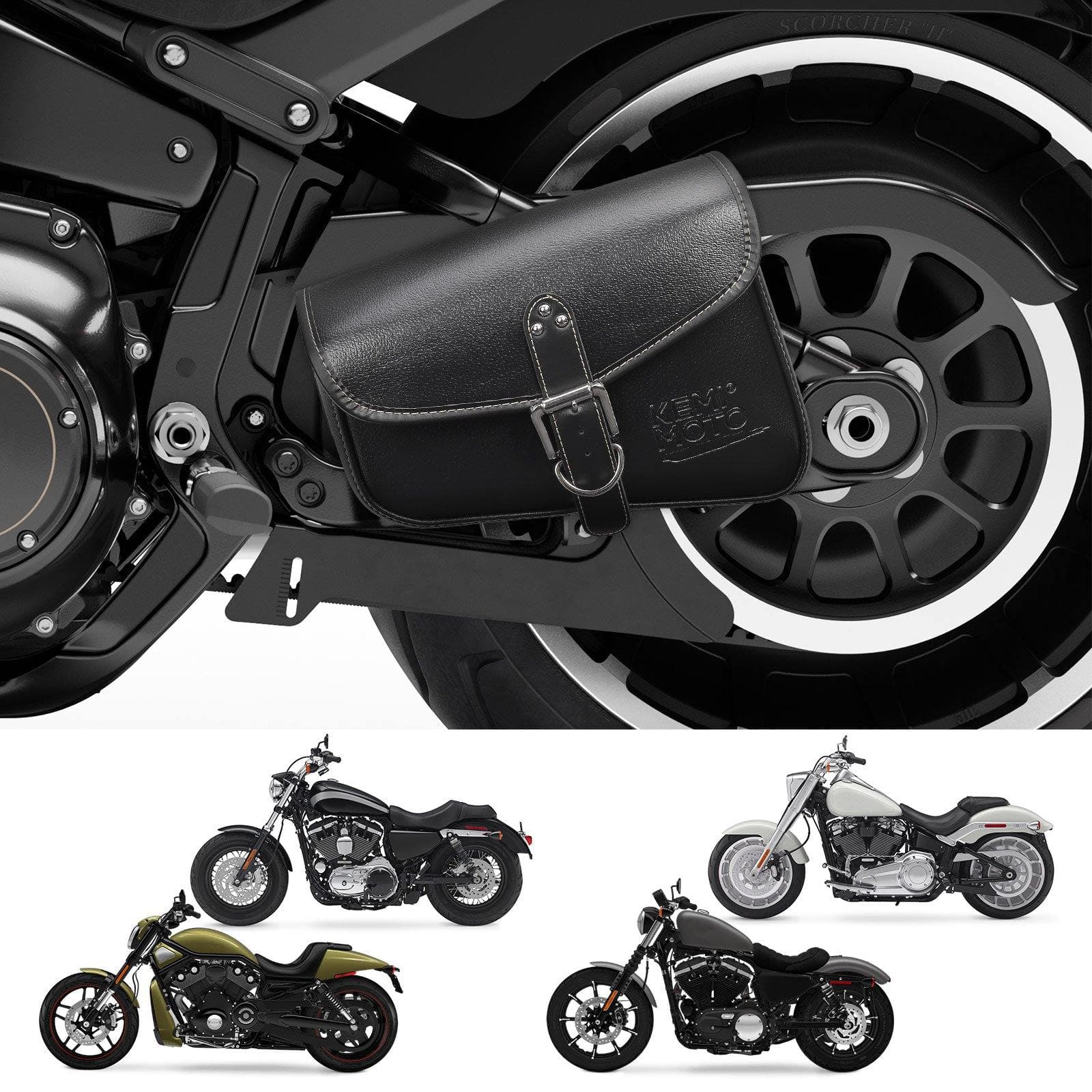 Swing Arm Saddle Bag for Sportster Rebel 300 500 - Image 8