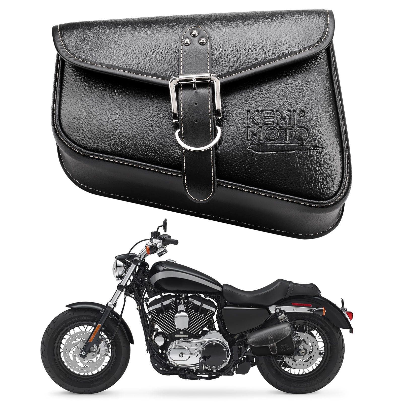 Swing Arm Saddle Bag for Sportster Rebel 300 500 - Image 9