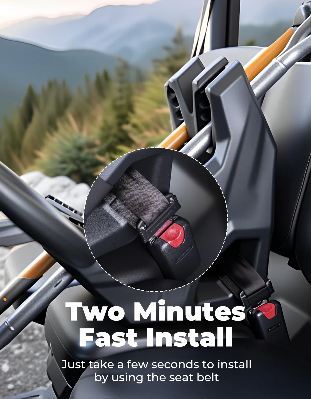 UTV Hunting Tool Holder Rack for Ranger General Can-Am Defender Pioneer - Image 3