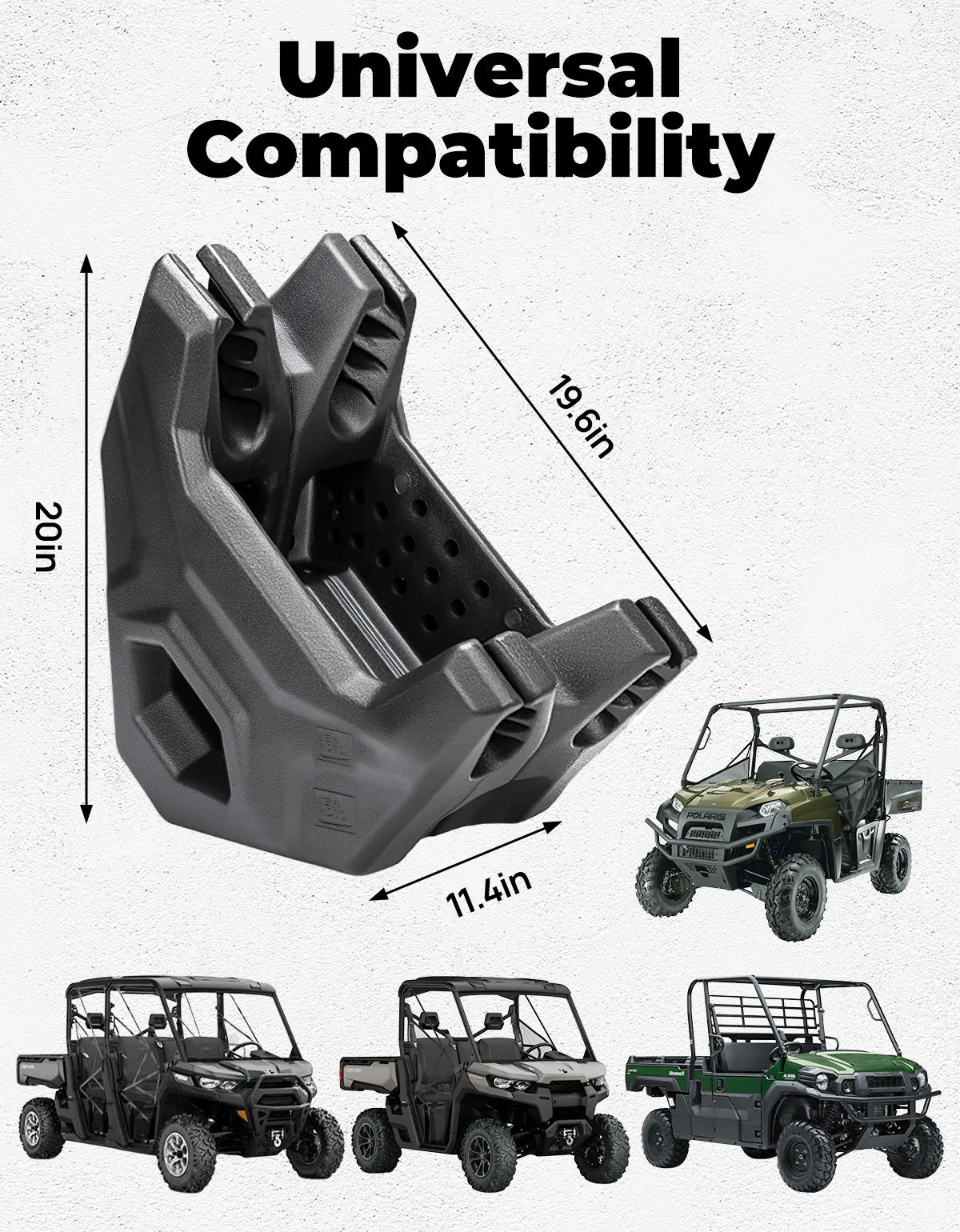 UTV Hunting Tool Holder Rack for Ranger General Can-Am Defender Pioneer - Image 5