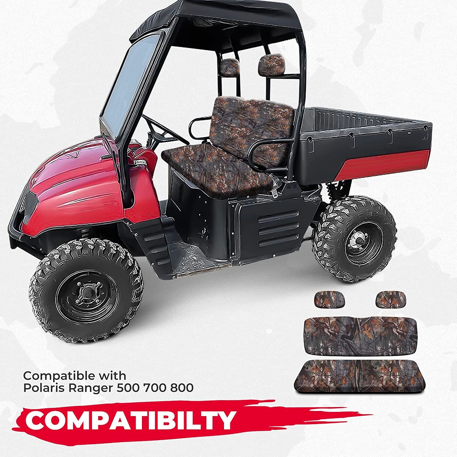 UTV Camo Seat Covers for Polaris Ranger 500 700 800 - Image 3