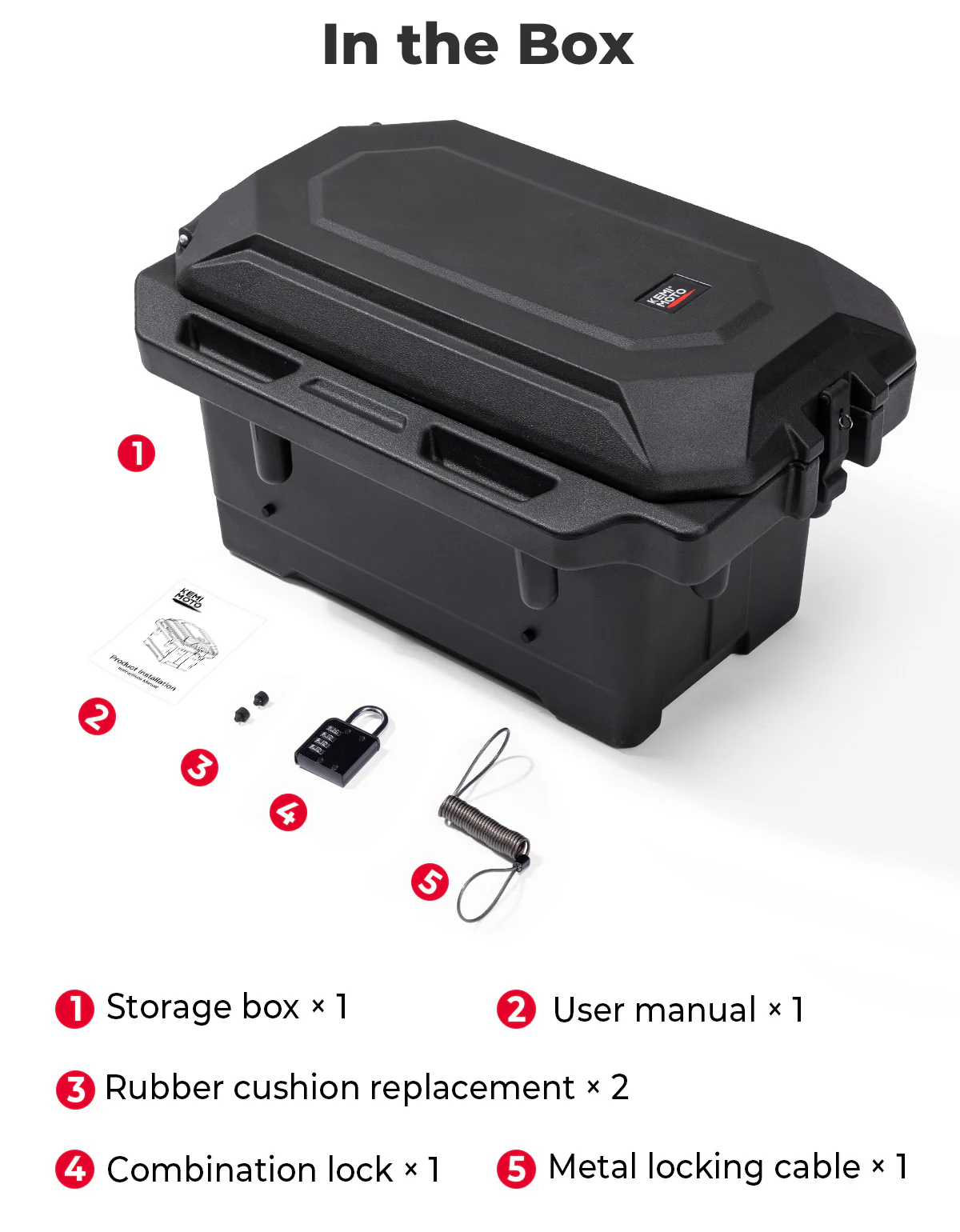 45L Storage box / Cargo Box (Left Side) for Polaris Ranger 1000 900 570 700 XP 1000 - Image 7