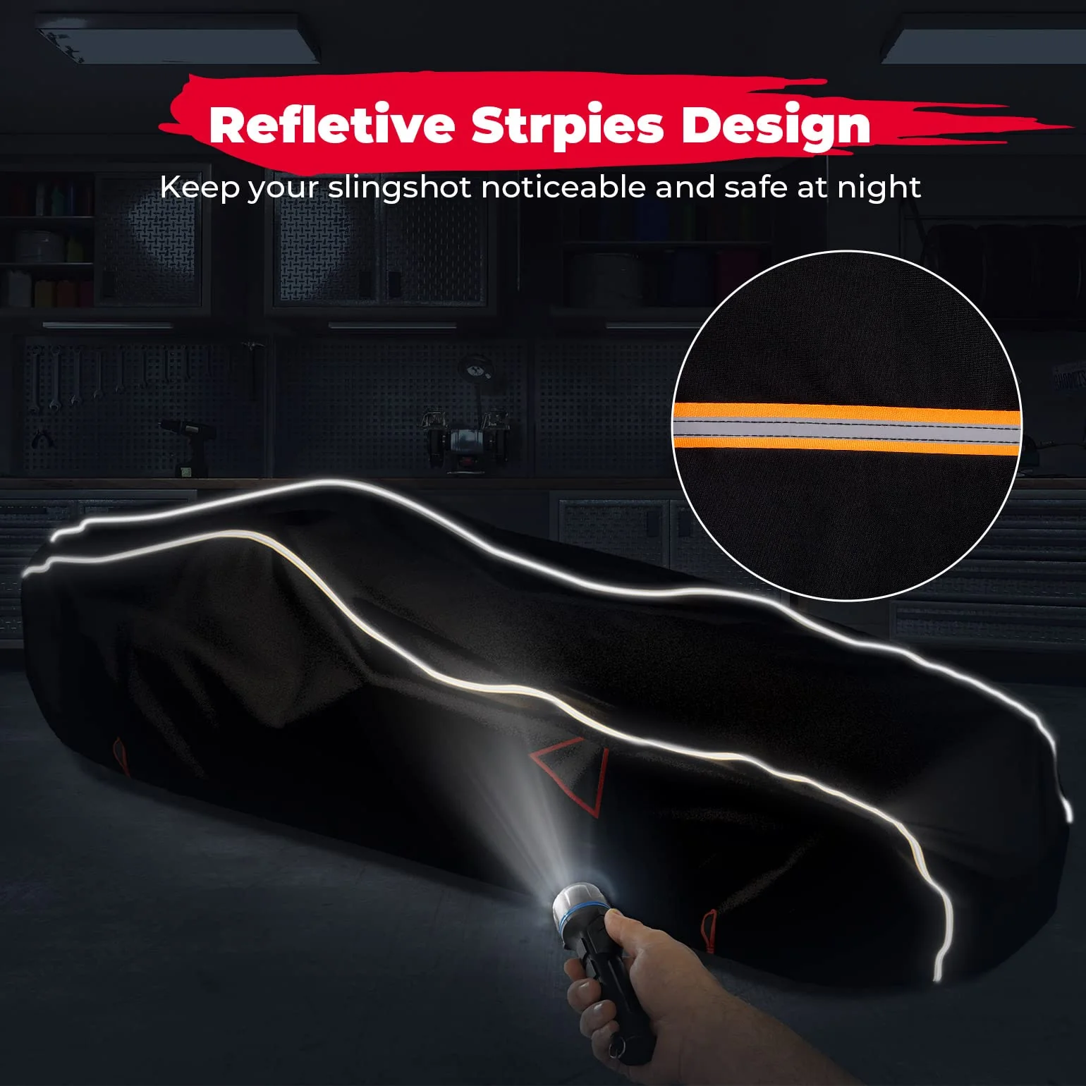 Full Cover with Reflective Strips For Polaris Slingshot S/R/SL/SLR/GT - Image 3