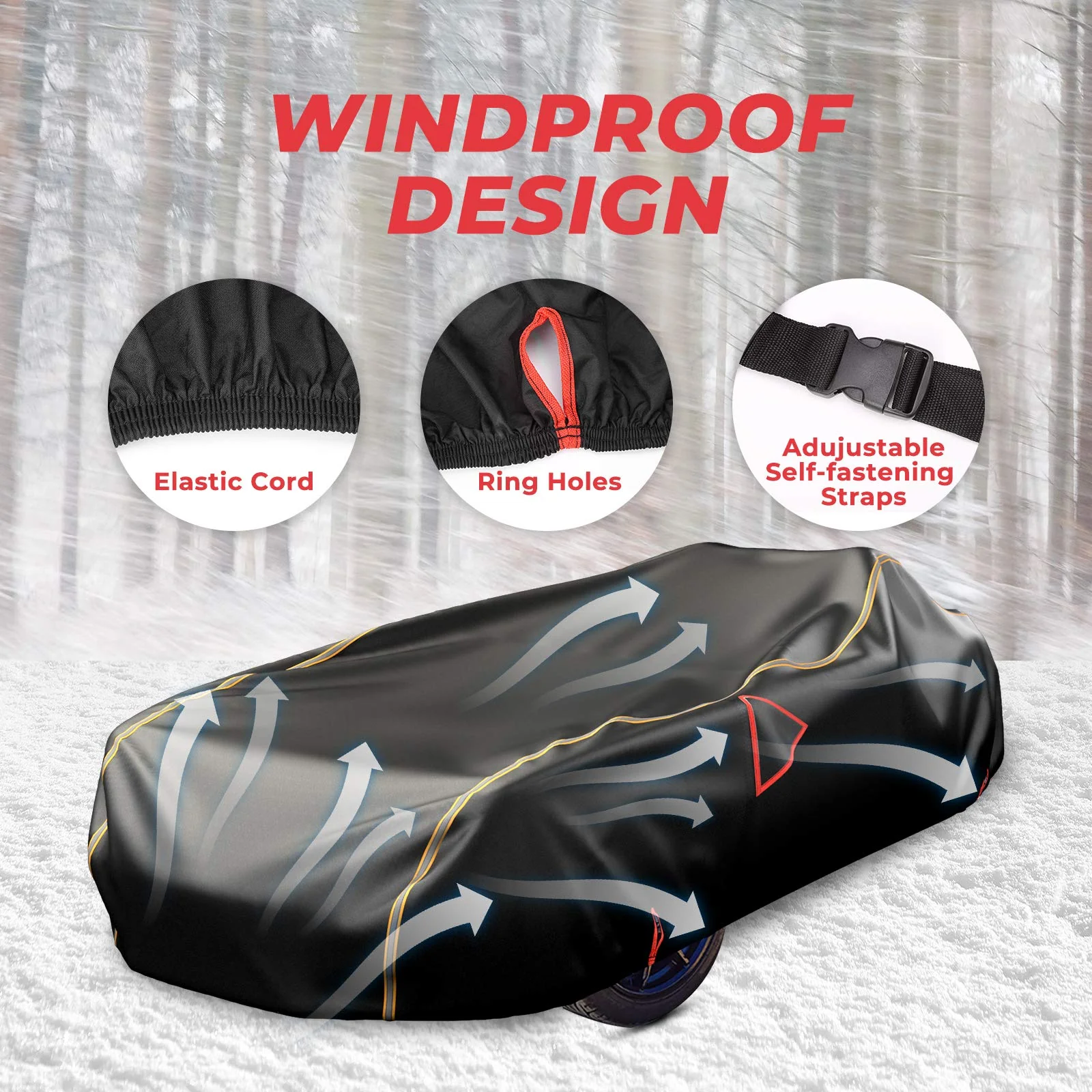 Full Cover with Reflective Strips For Polaris Slingshot S/R/SL/SLR/GT - Image 4