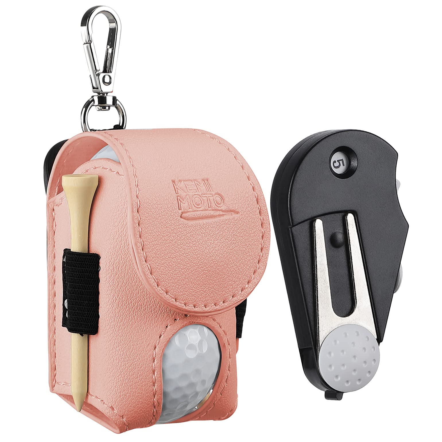 Portable Golf Ball Waist Bag with Foldable Divot Repair Tool - Image 10