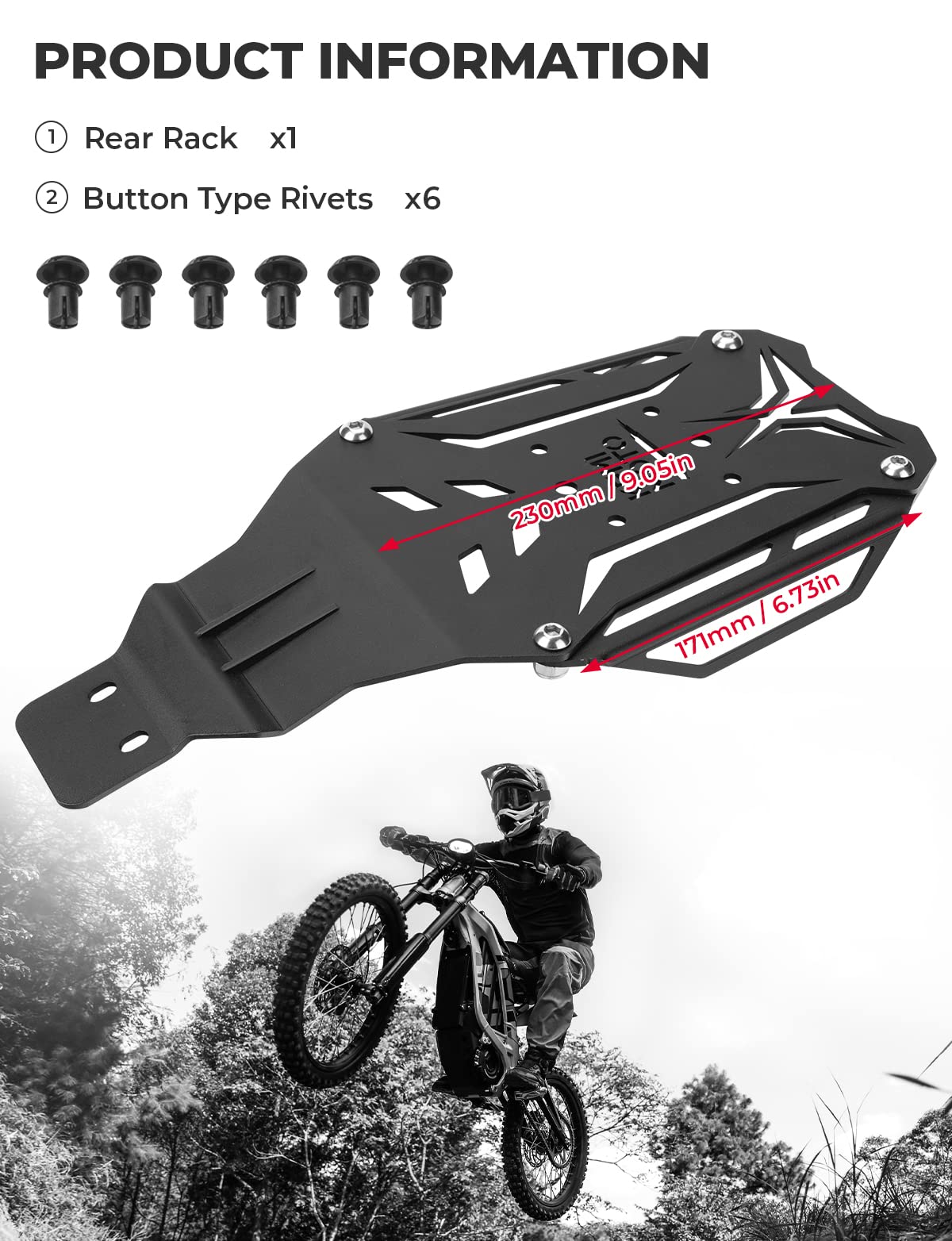 Rear Rack for Sur-Ron X Light Bee x260 and x160 Segway - Image 5