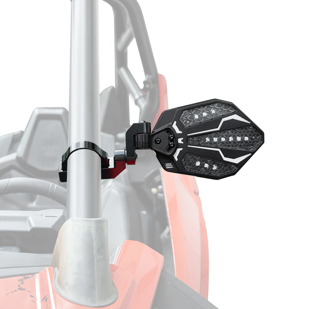Aluminium RGB UTV Side Mirrors for Can Am Maverick X3/ RZR w/ 1.6"-2" Roll Bar (1 pair) - Image 8