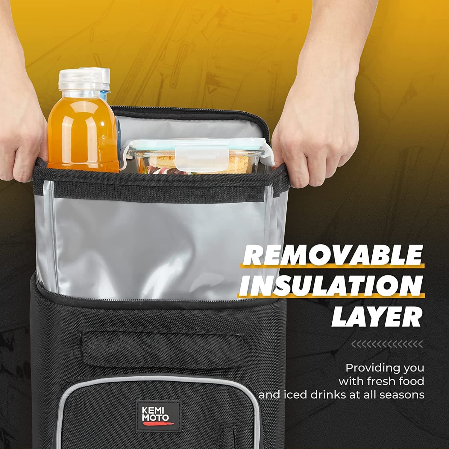 Updated Center Shoulder Console Bag W/Cooler Bag for Polaris/Can-Am - Image 6