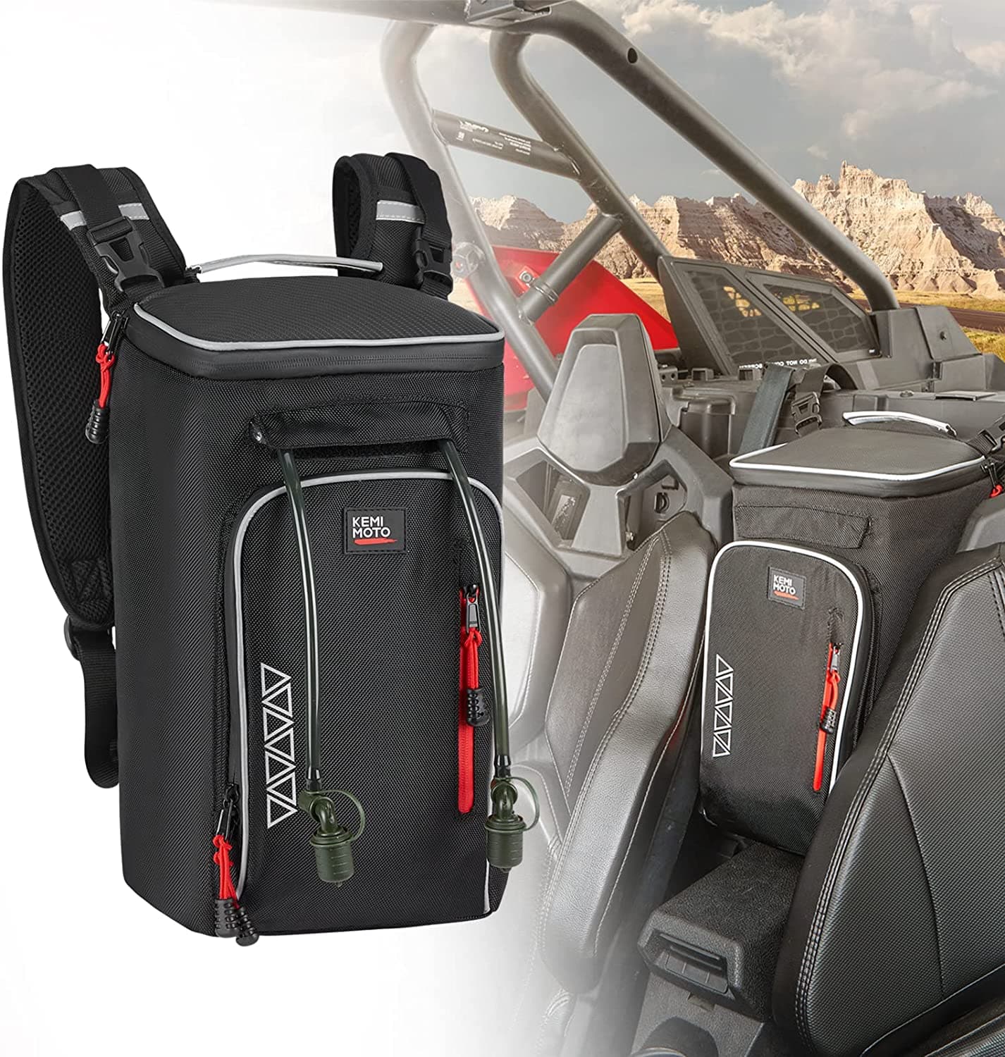 Updated Center Shoulder Console Bag W/Cooler Bag for Polaris/Can-Am - Image 9