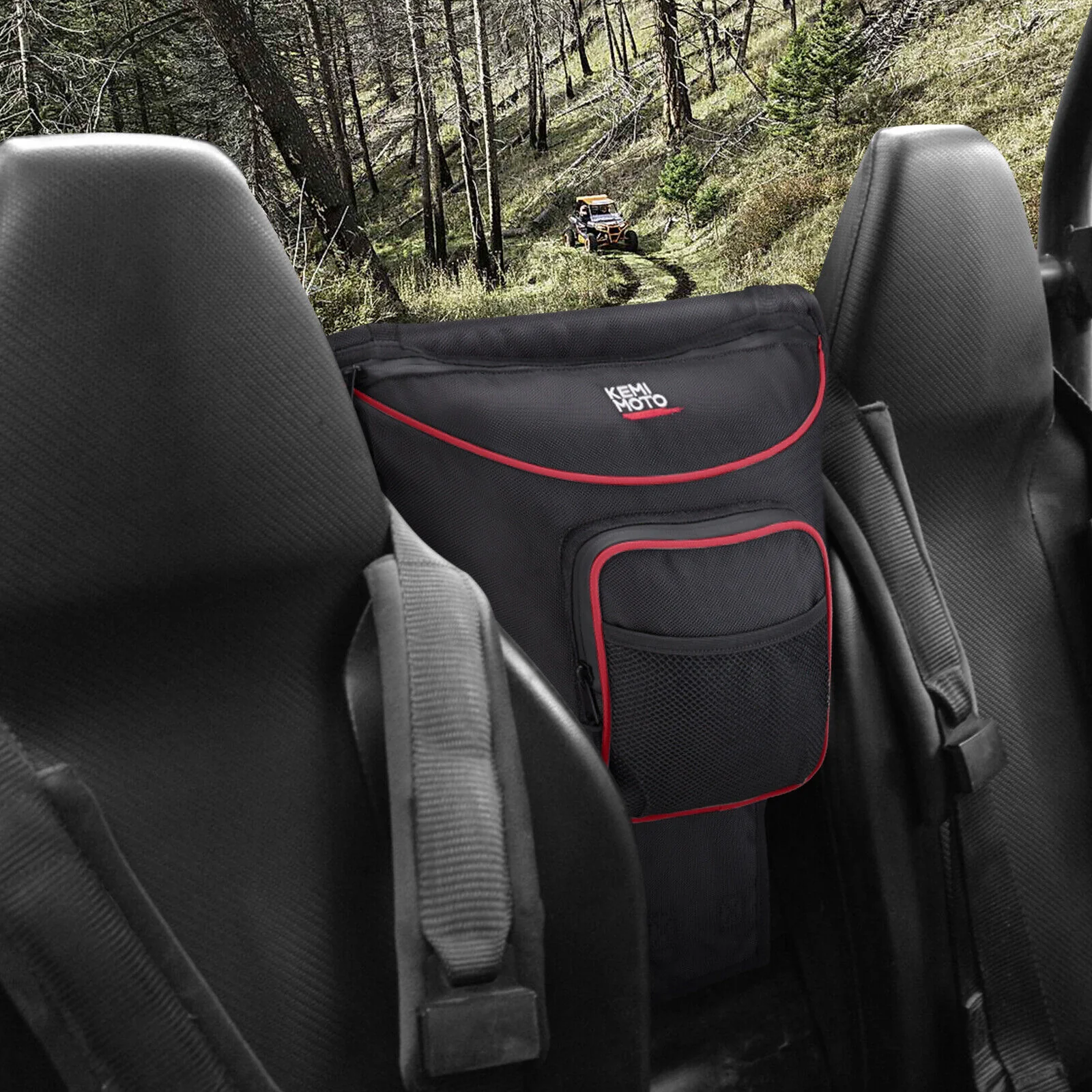 UTV Cab Pack Center Seat Storage Bag for Polaris RZR 900 570 800 XP 1000 - Image 8