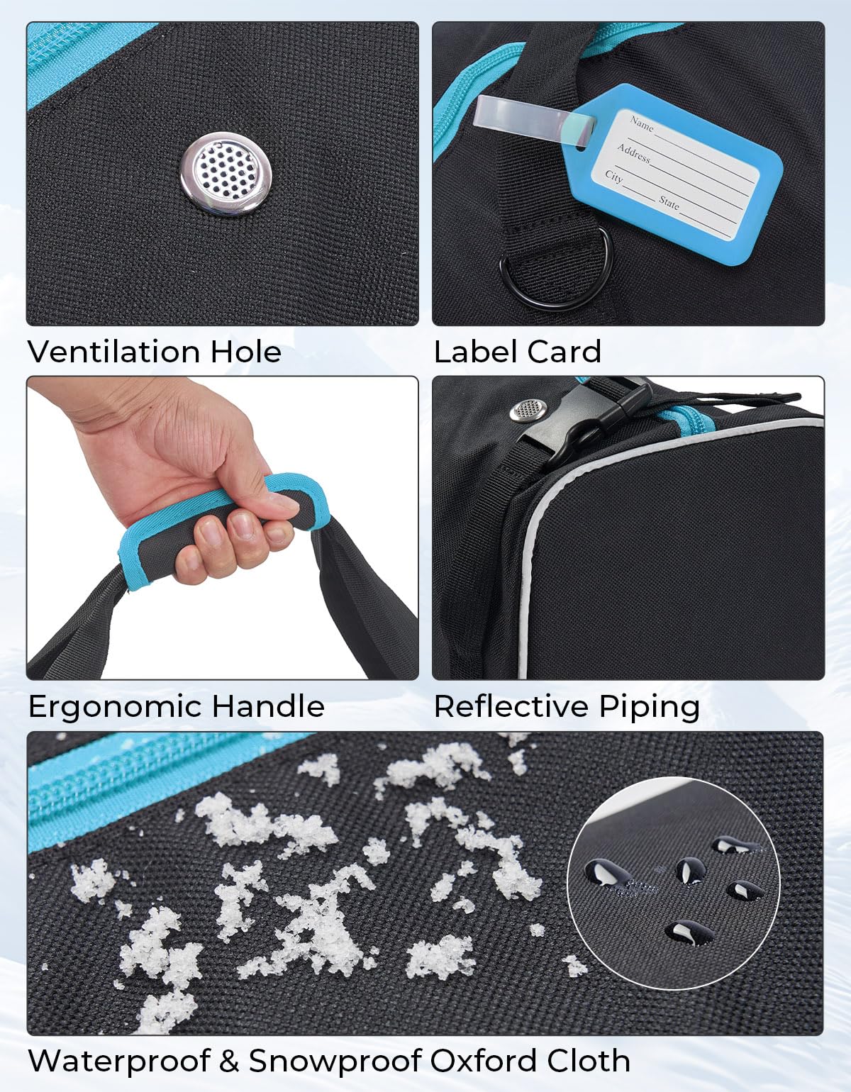 Snowboard Bag, 360° Fully Padded Ski Bag - Image 4