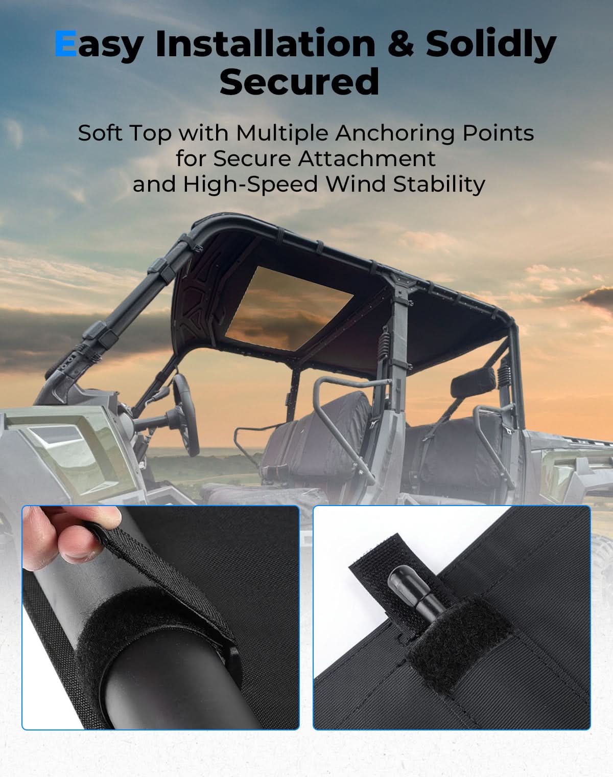 Soft Anti-UV Roof Top with Window for Tracker 800SX CREW - Image 5