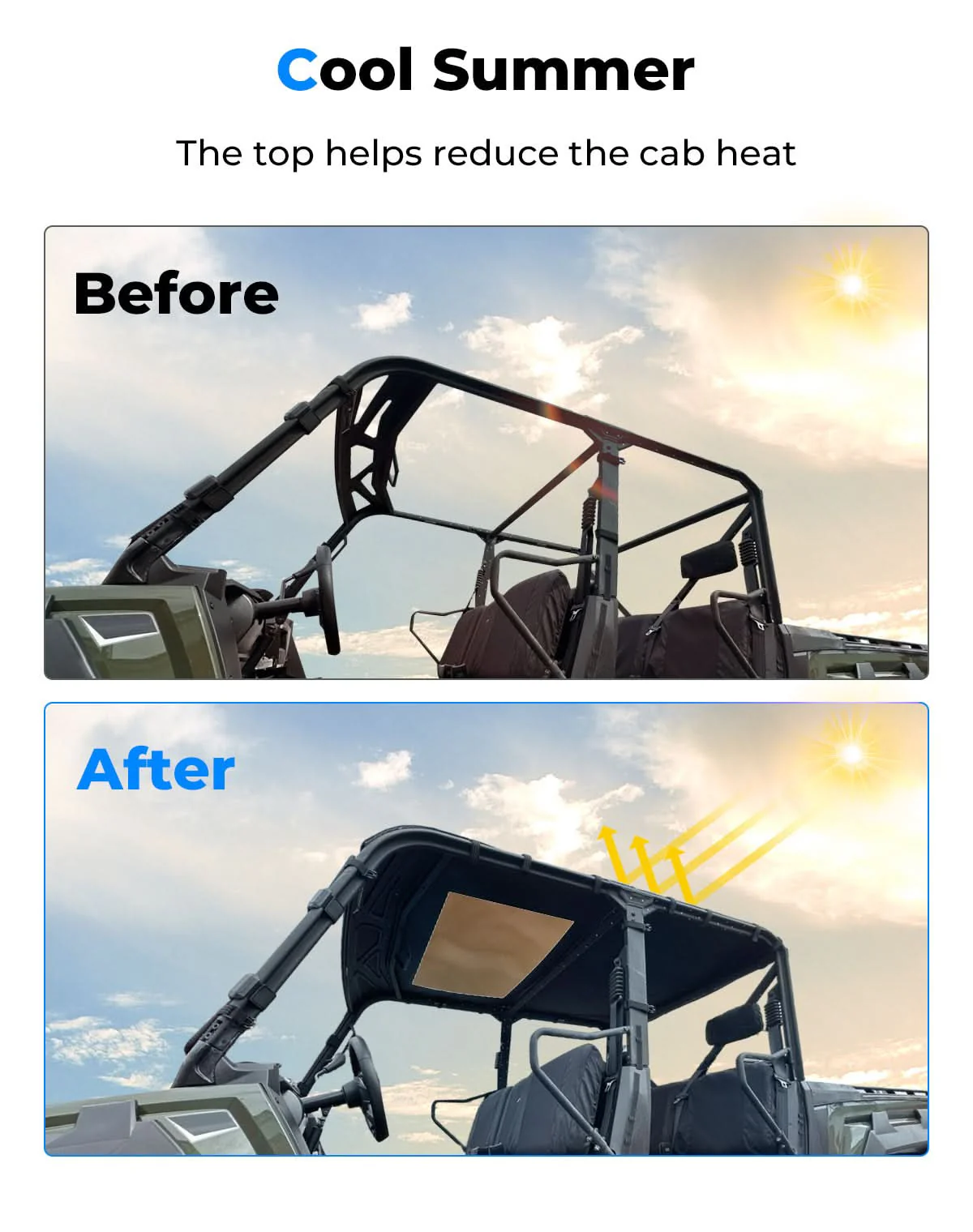 Soft Anti-UV Roof Top with Window for Tracker 800SX CREW - Image 7