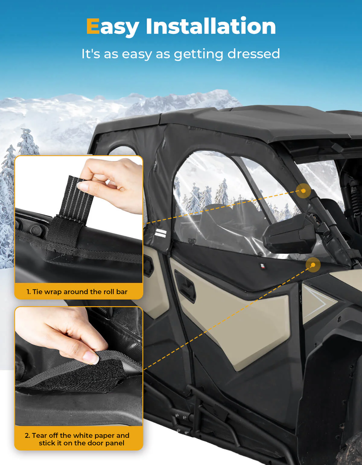 Soft Cab Enclosures for CFMOTO ZForce 950 SPORT 4 2024+ - Image 5