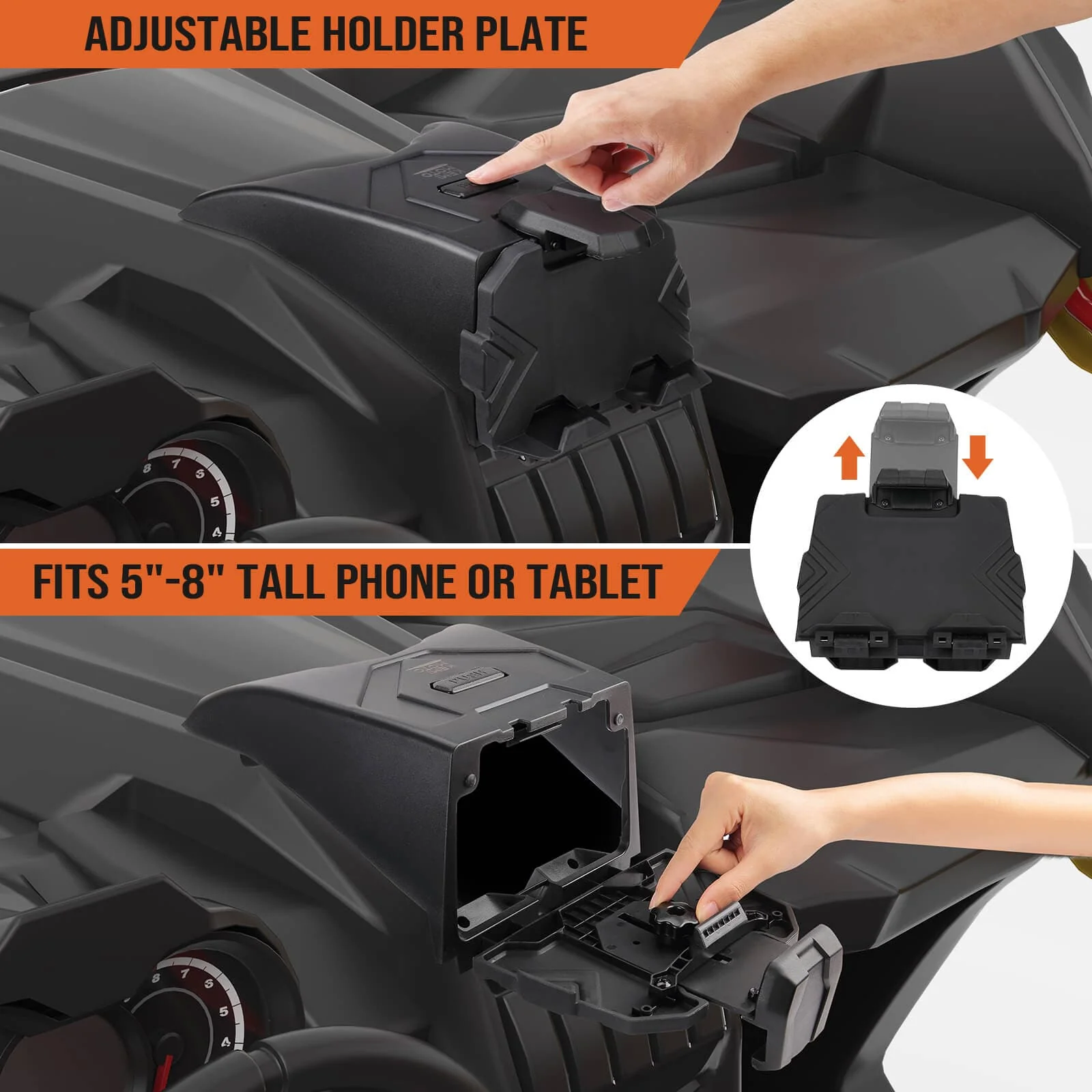 Tablet Holder & Front Lower Door Inserts Fit Can-Am Maverick X3 - Image 3
