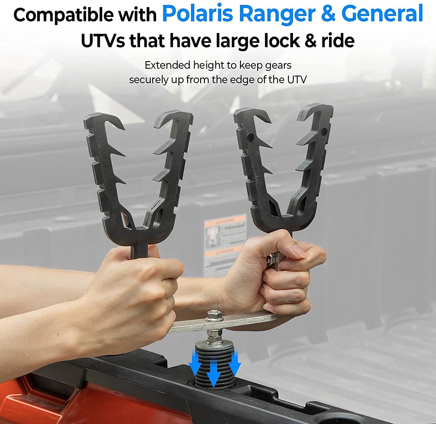 UTV Gun Mount, Tool Rack Fit Polaris Ranger & General - Image 5