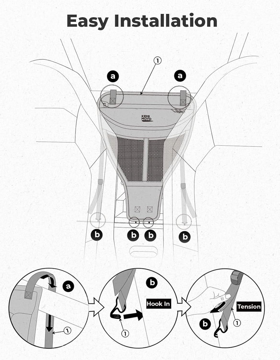 TPU Center Storage Bag for Polaris RZR XP 1000 Turbo S 900 2014-2023 - Image 5