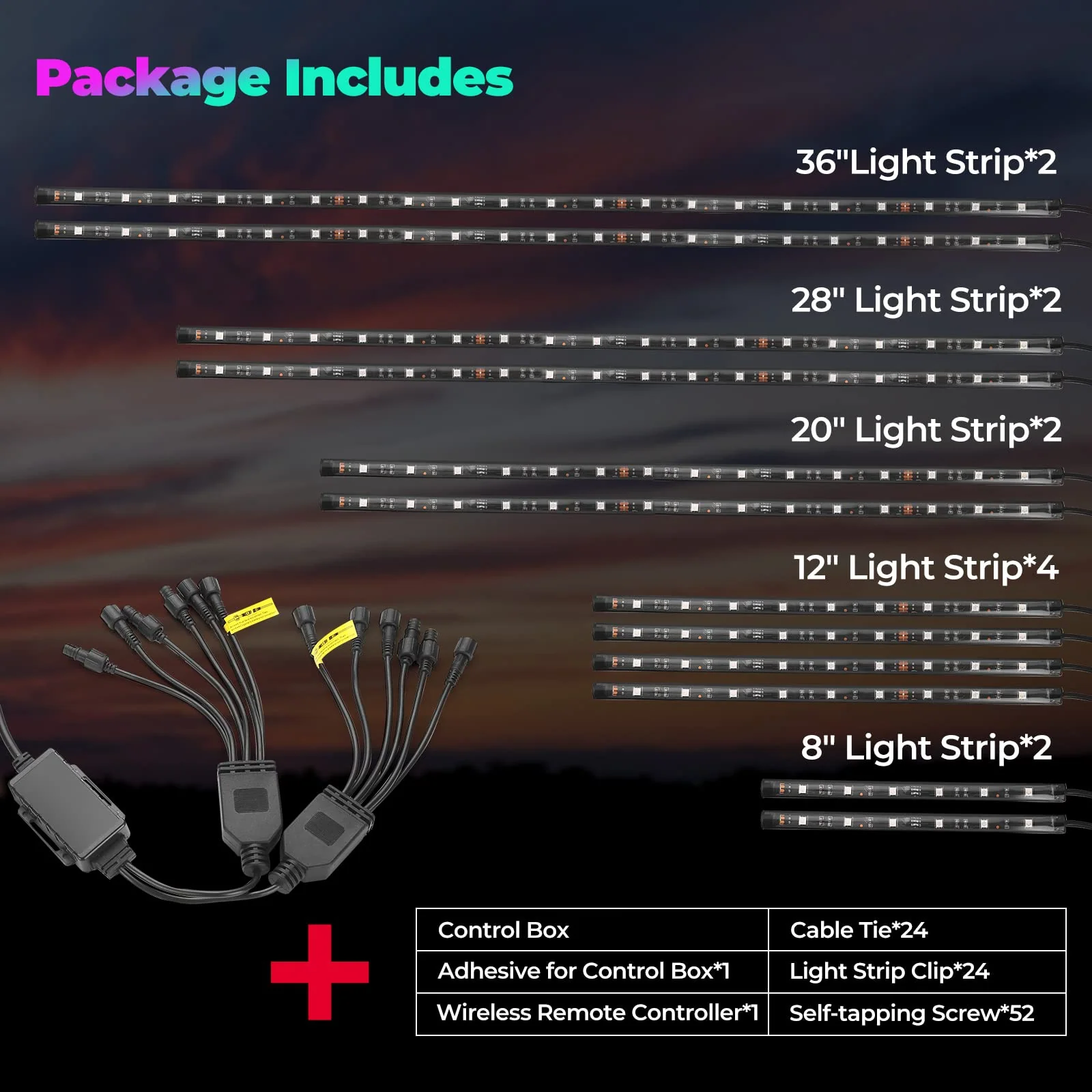 Golf Cart Million Colors Underglow LED Light Kit 12V 12PCS - Image 3