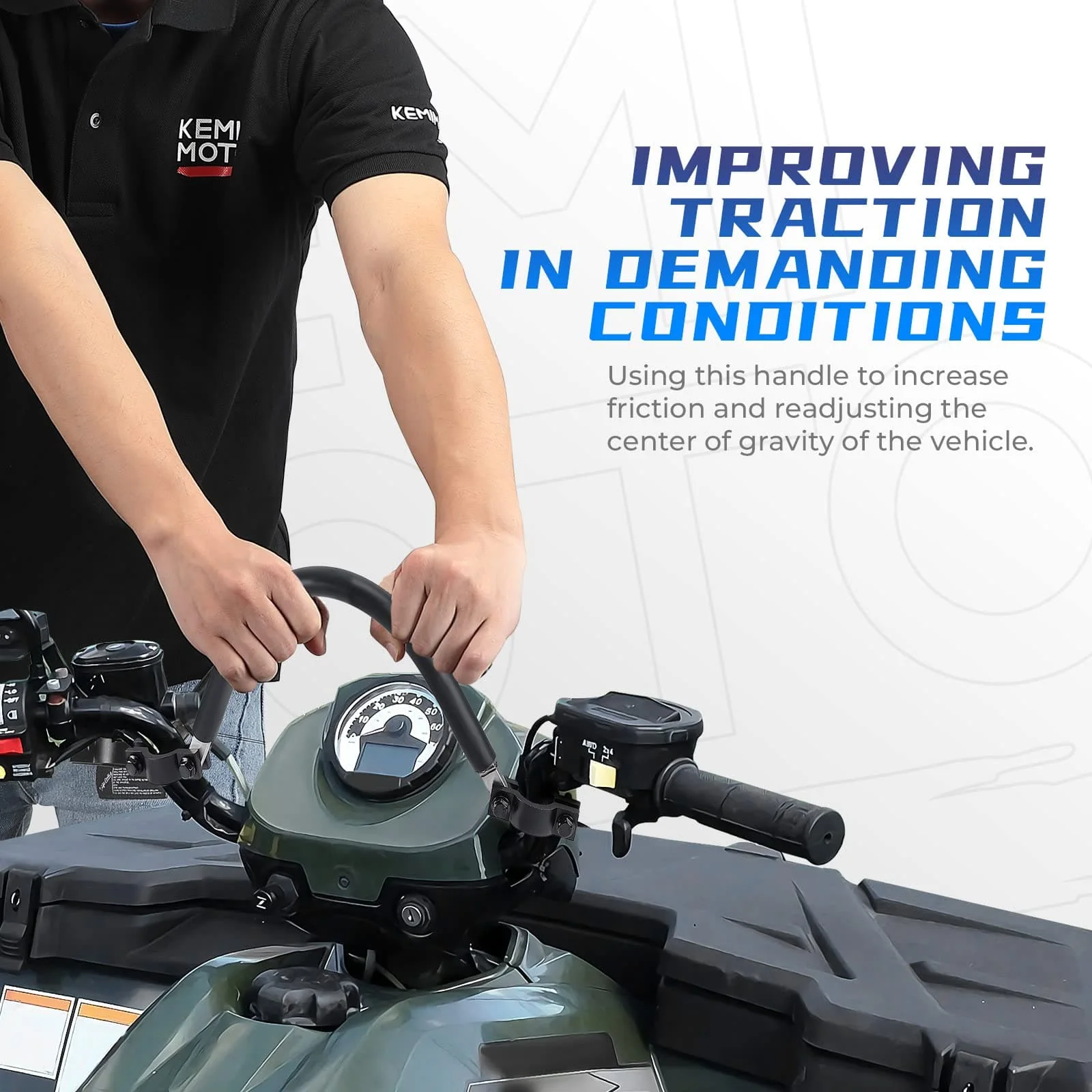 Universal 0.75-1.37 Inch ATV Handelbar Mud Grab Strap - Image 3