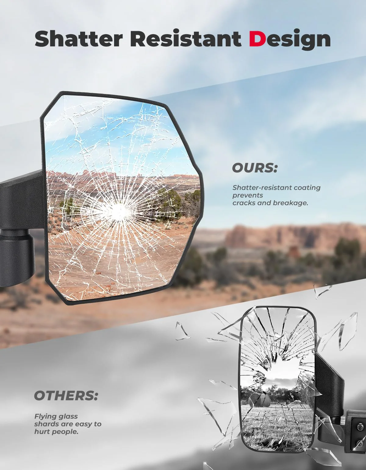 Upgraded Side Mirrors for Ranger 1000 570/Commercial Pro XD - Image 6