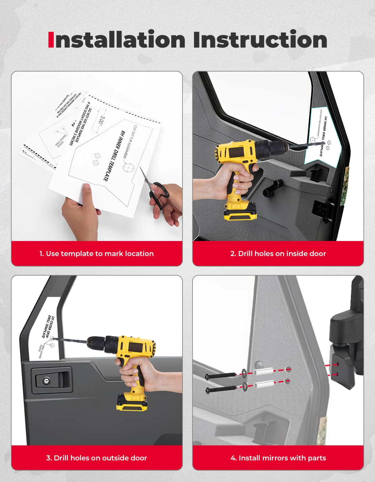 Upgraded Side Mirrors for Ranger 1000 570/Commercial Pro XD - Image 7