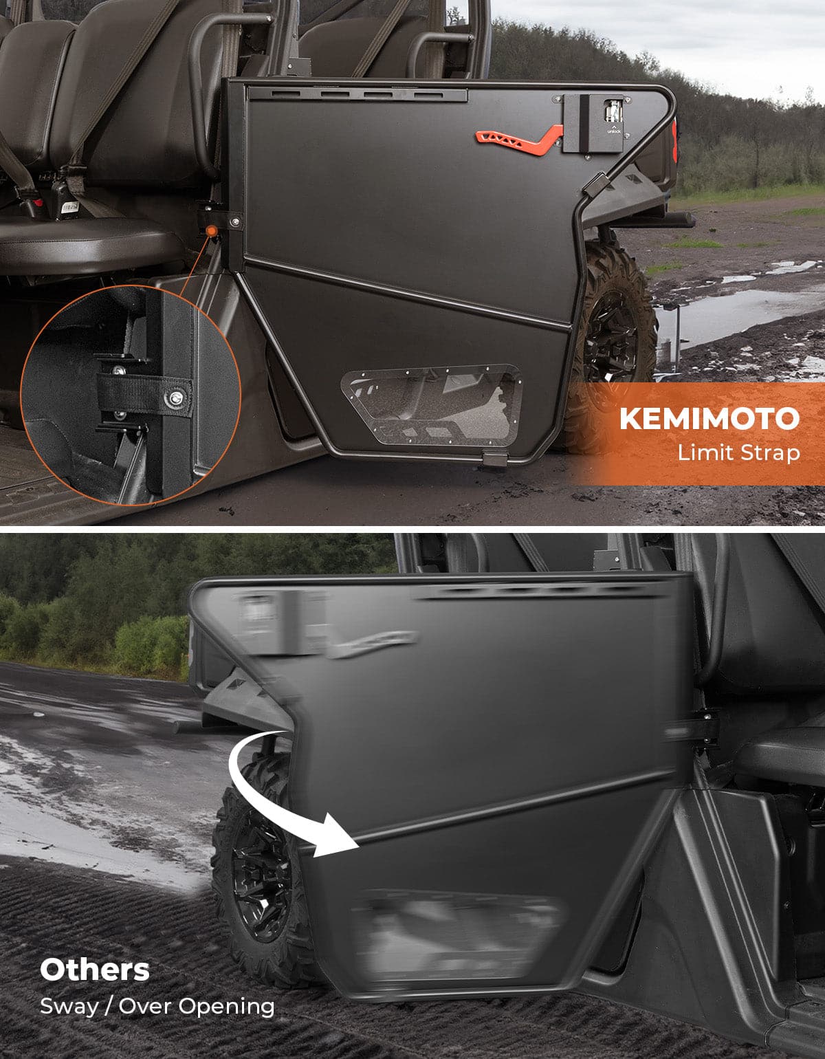 UTV Aluminum Half Doors for Can-Am Defender MAX - Image 4