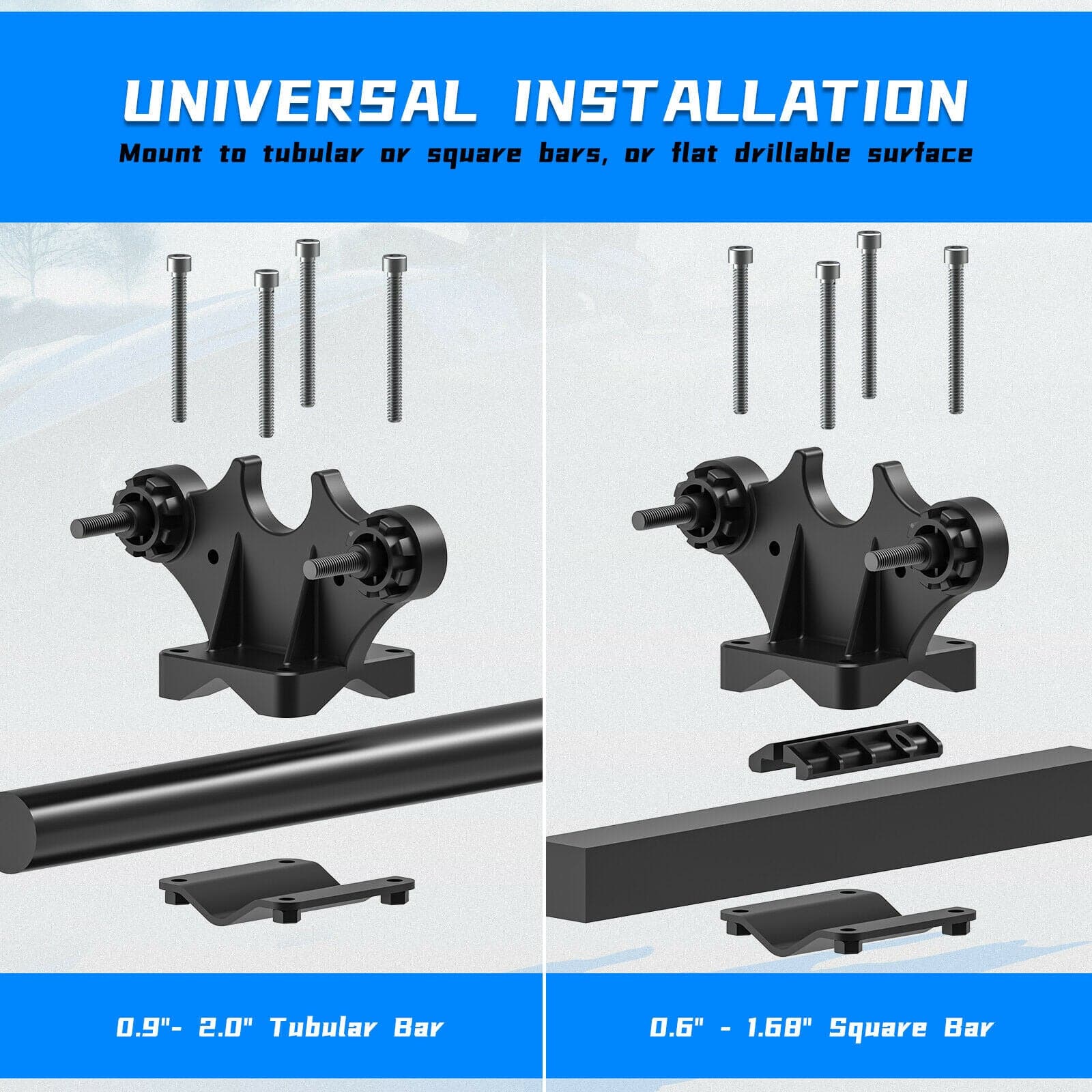 UTV ATV Double U-bracket Mount Grip - Image 3