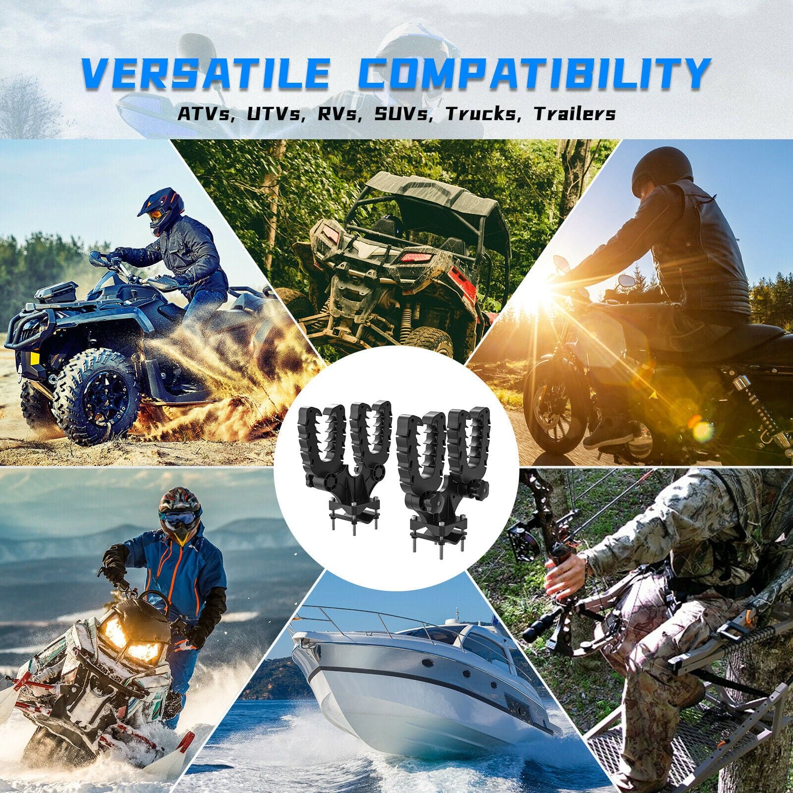 UTV ATV Double U-bracket Mount Grip - Image 8