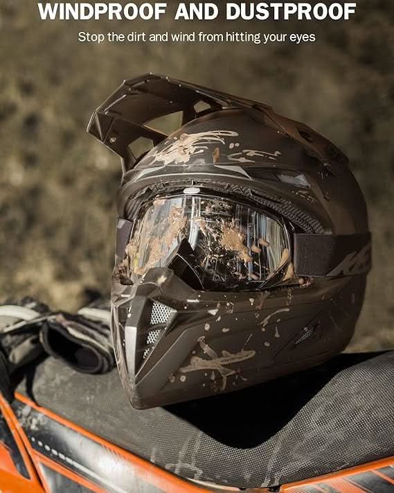 Dirt Bike Goggles Motocross Goggles ATV UTV Goggles Anti UV Riding Goggles - Image 4