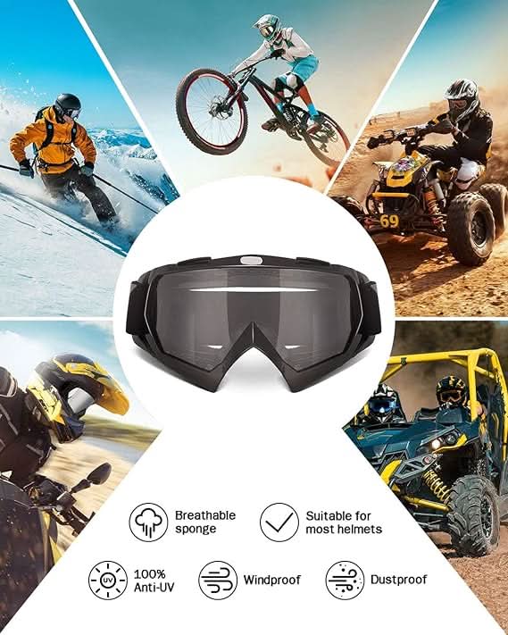 Dirt Bike Goggles Motocross Goggles ATV UTV Goggles Anti UV Riding Goggles - Image 5