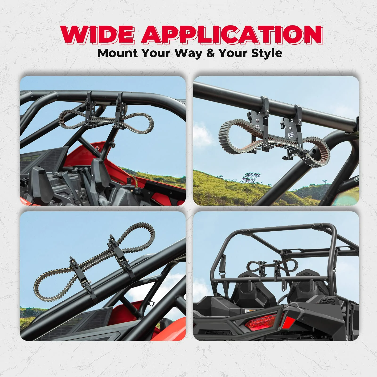 Drive Belt Mount fit 1.5”-2” Roll Bars for Polaris, Can-Am - Image 5
