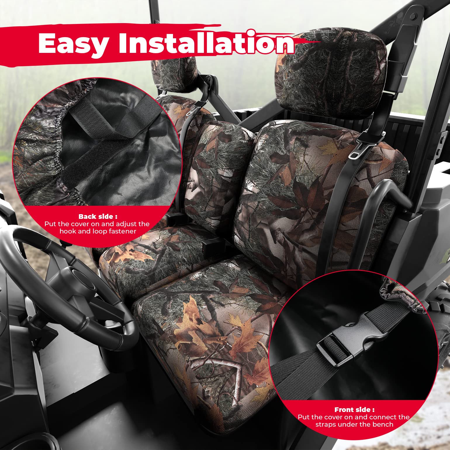 Camouflage Seat Cover for Can Am Defender HD5|7|8|9|10 - Image 6
