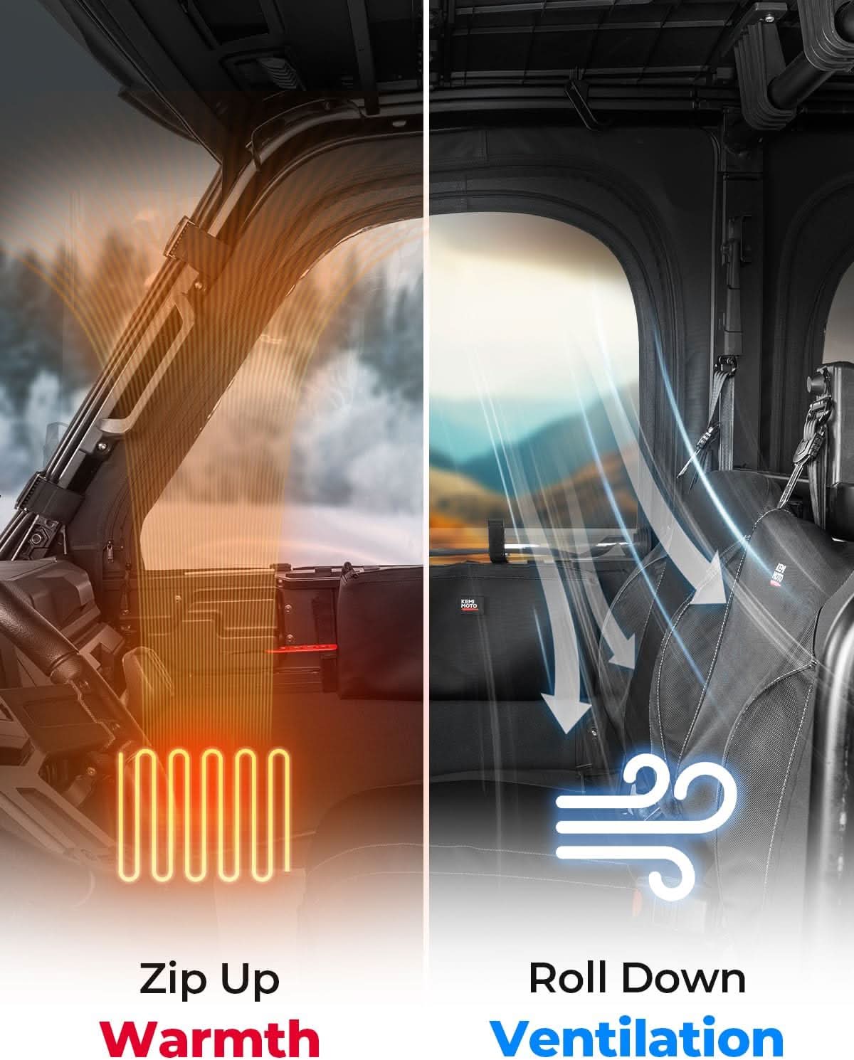 UTV Doors With Steel Frame for Polaris Ranger CREW XP 1000 2019-2026 - Image 4