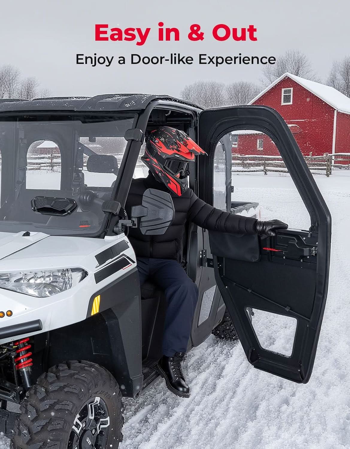 UTV Doors With Steel Frame for Polaris Ranger CREW XP 1000 2019-2026 - Image 6