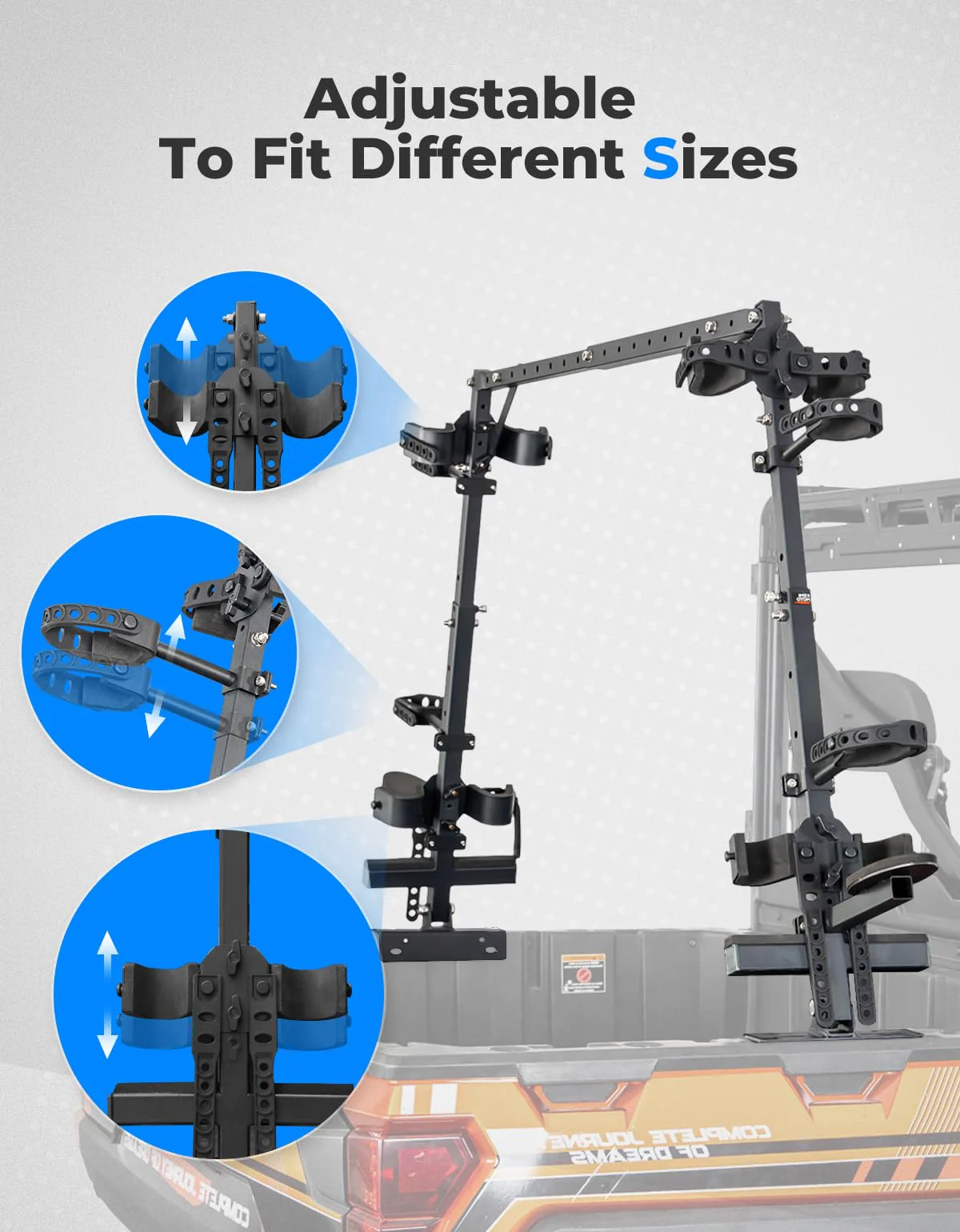UTV Double Crossbow Rack for Polaris Ranger General Pioneer - Image 5