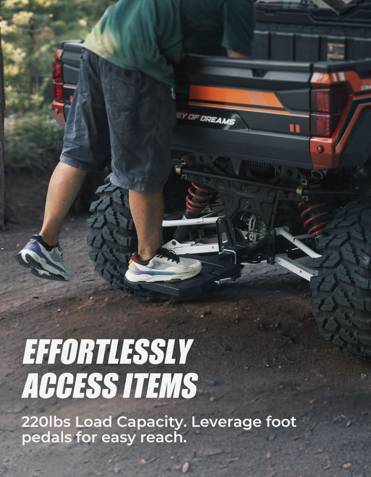 UTV Hitch Step with 2" Receiver for Polaris Ranger 1000 Defender UFORCE 1000 - Image 4