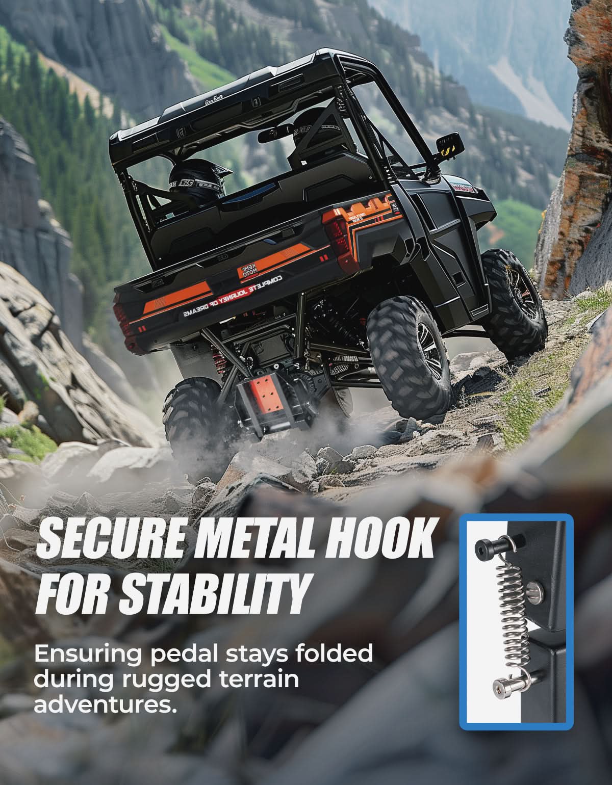 UTV Hitch Step with 2" Receiver for Polaris Ranger 1000 Defender UFORCE 1000 - Image 6