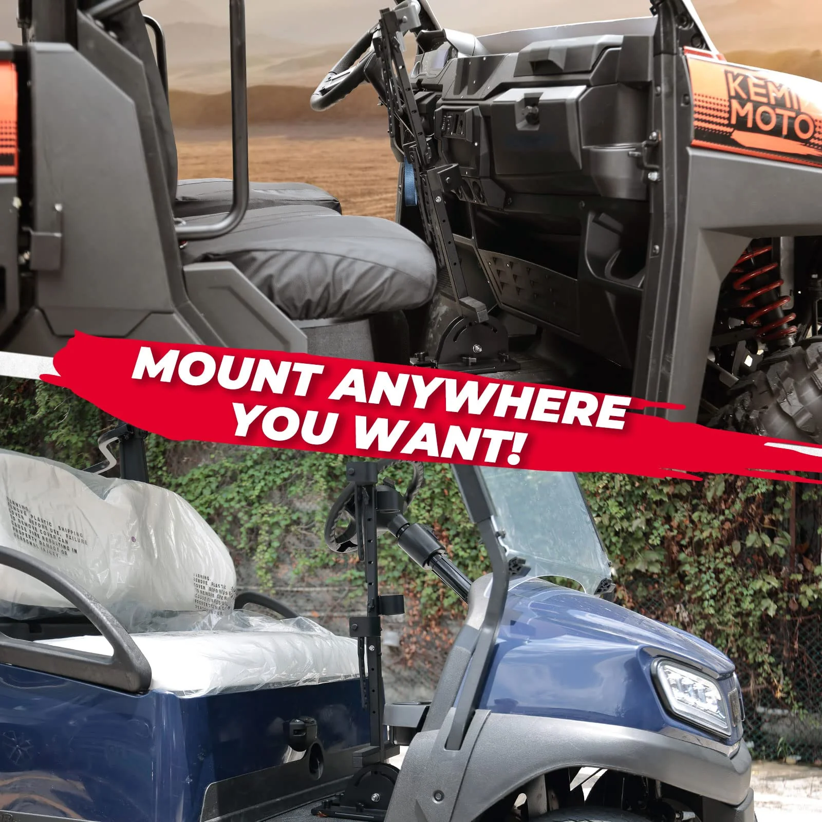 UTV Shotgun Holder, Floor Vertical Mount Holder - Image 7