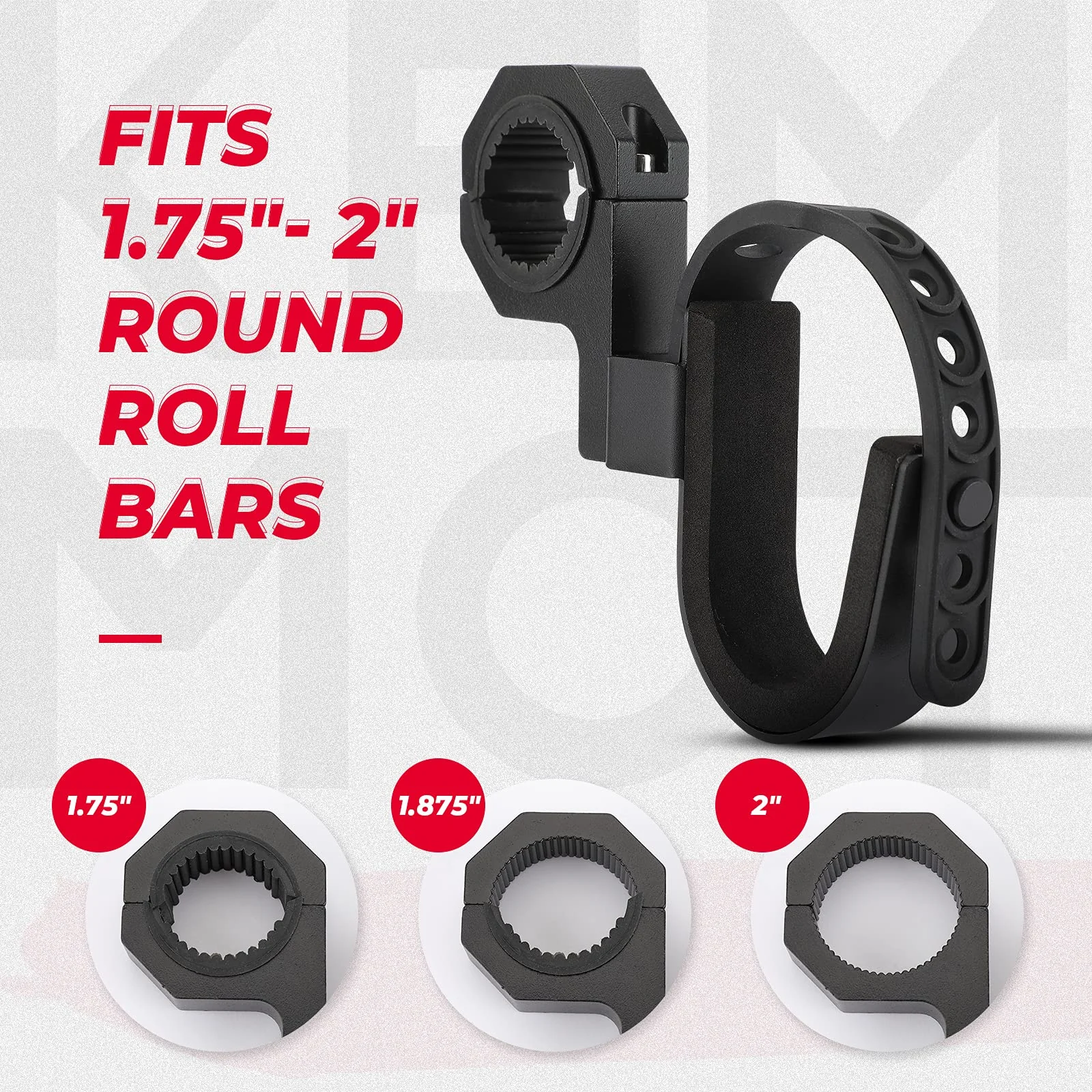 UTV Shotgun Holder Fit 1.75” 2” Roll Bars Ski Rack Bow Rack (2 pieces) - Image 3