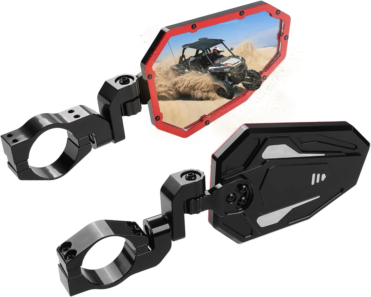 UTV Rear View Side Mirrors for Can Am Maverick X3/ RZR w/ 1.75"-2" roll bar (1 pair) - Image 8