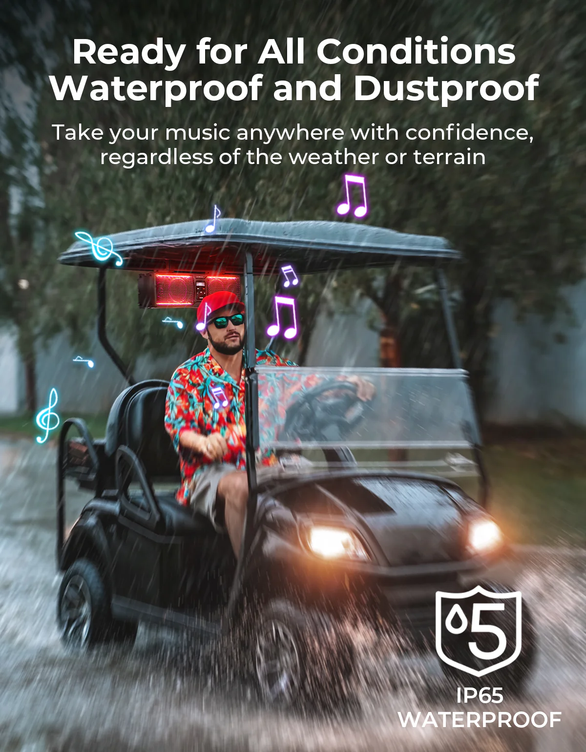 16” RGB Universal Sound Bar for Can Am Maverick X3/ RZR w/ 1.75''-2.25'' Roll Bar - Image 3