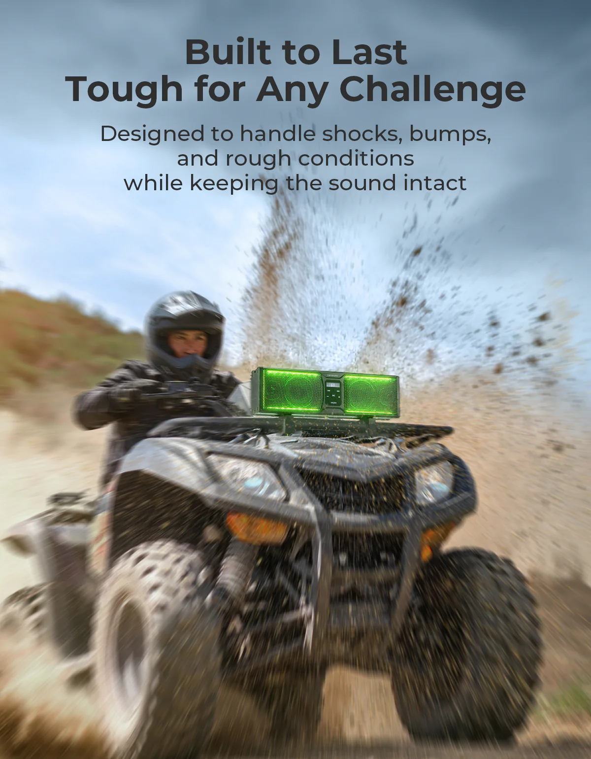 16” RGB Universal Sound Bar for Can Am Maverick X3/ RZR w/ 1.75''-2.25'' Roll Bar - Image 4