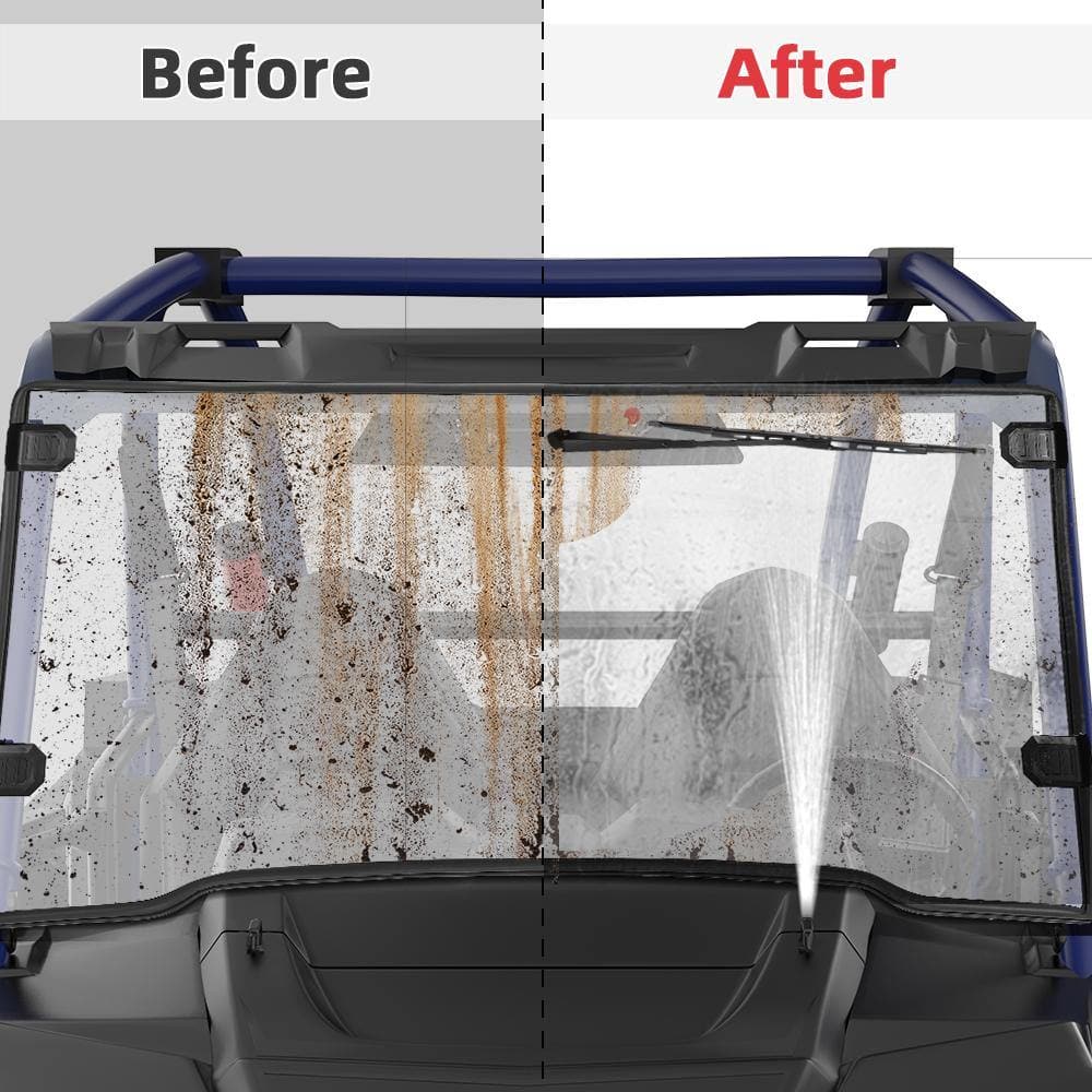 12V Electric Windshield Wiper Washer Kit for Polaris RZR, Ranger, Can-Am - Image 5