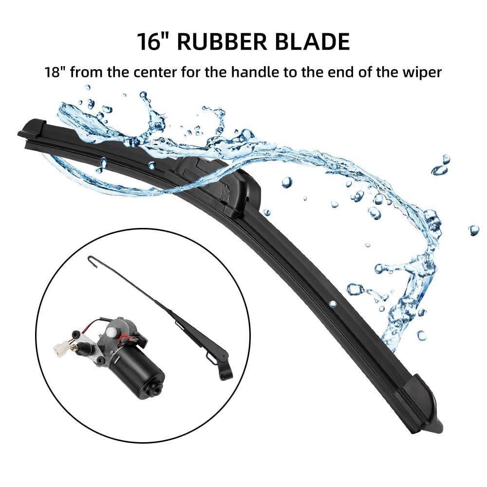 12V Electric Windshield Wiper Washer Kit for Polaris RZR, Ranger, Can-Am - Image 6